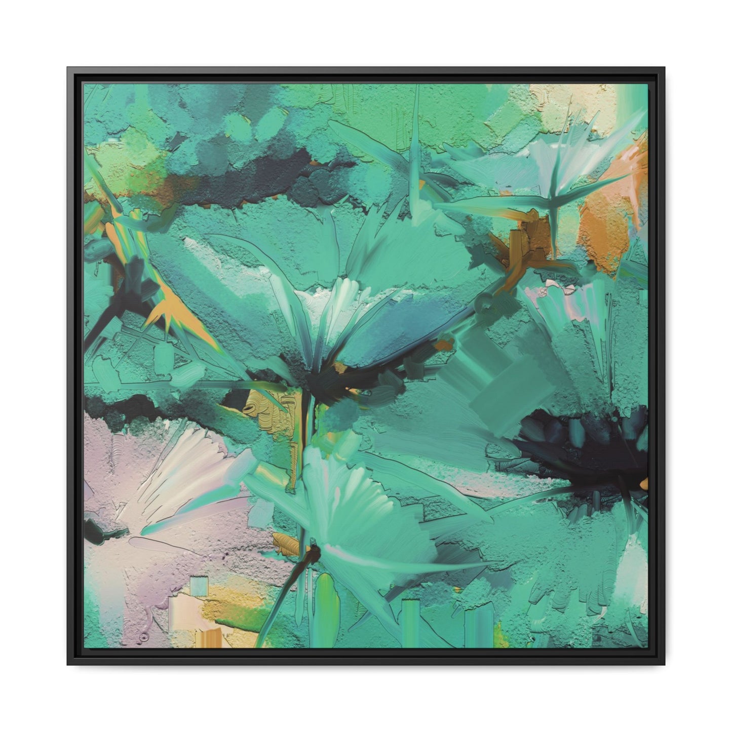 Tableau Floral Mers du Sud "Série Sign Collections" / Toile encadrée sur caisse américaine