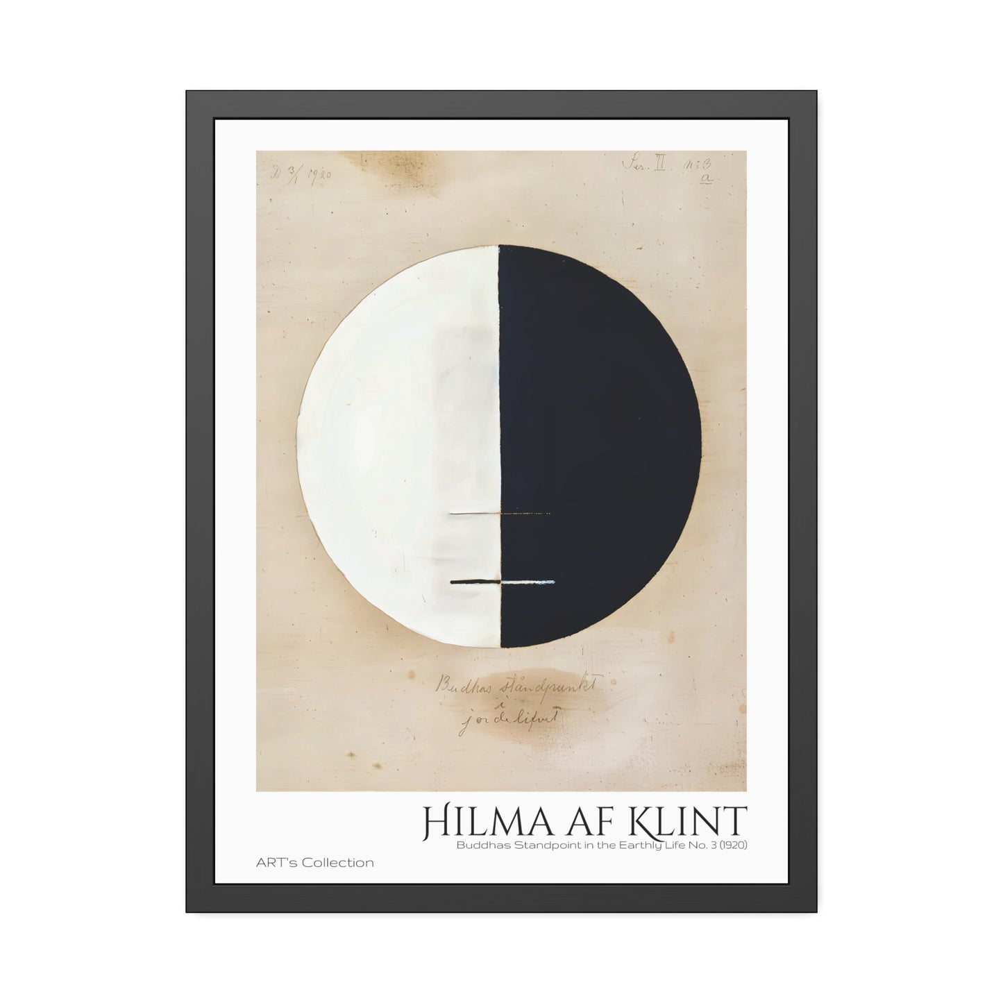 Buddhas Standpoint in the Earthly Life No. 3 (1920) by Hilma af Klint / Affiche Encadrée série ART's Collection