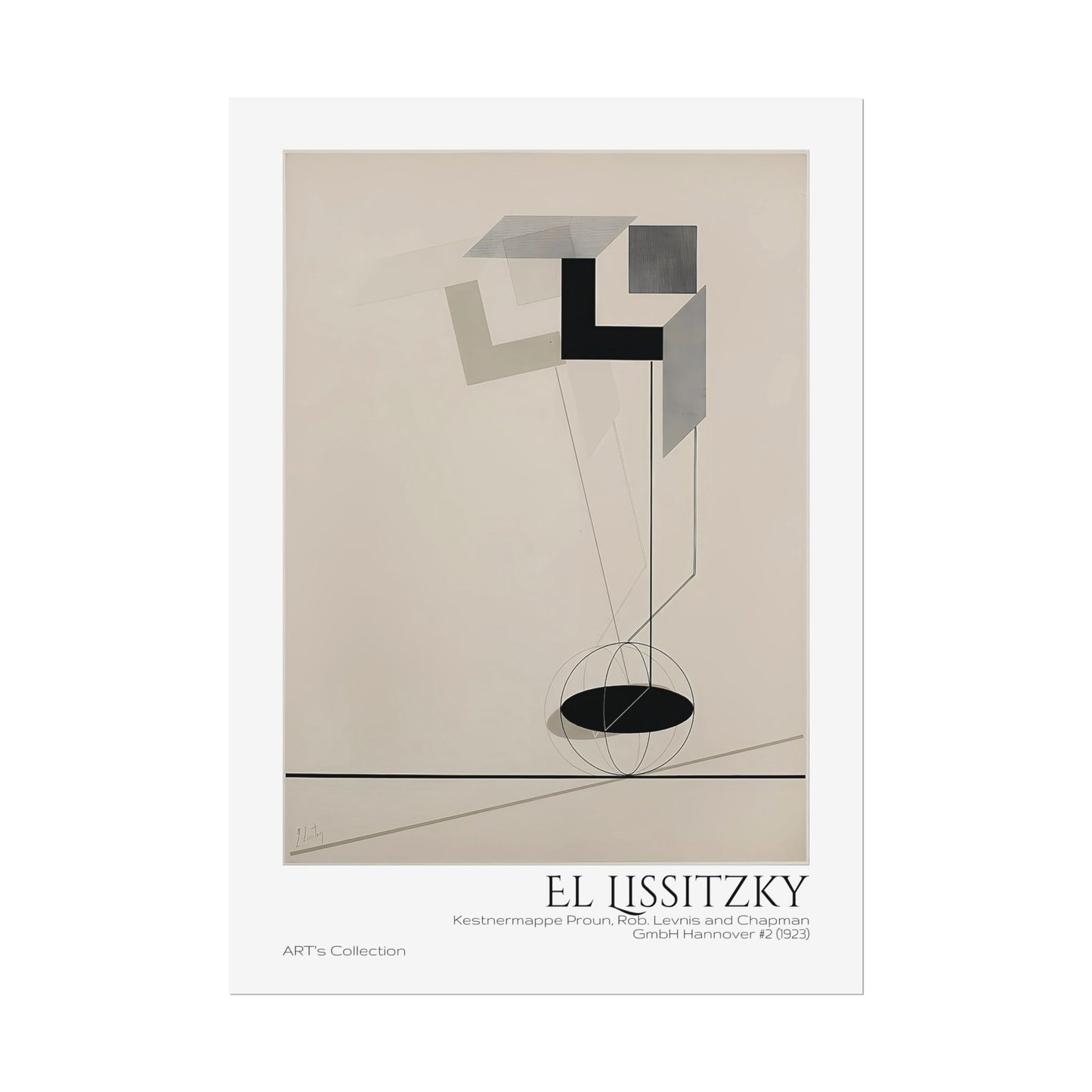 Kestnermappe Proun, Rob. Levnis and Chapman GmbH Hannover #2 (1923) by El Lissitzky / Affiche imprimée - Série ART's Collection