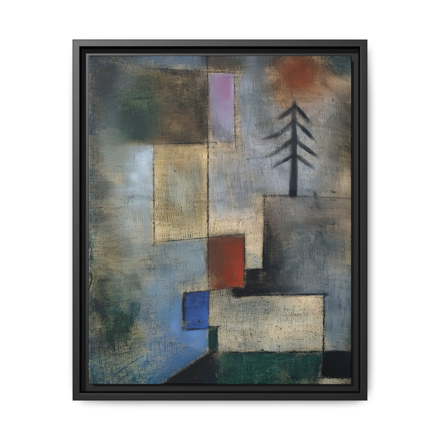 Small Picture of Fir Trees (1922) by Paul Klee / Toile encadrée sur caisse américaine