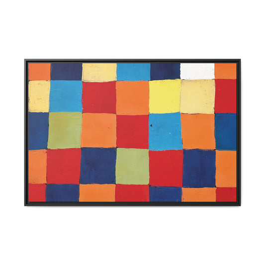 Color chart Qu1 (1930) by Paul Klee / Toile encadrée sur caisse américaine