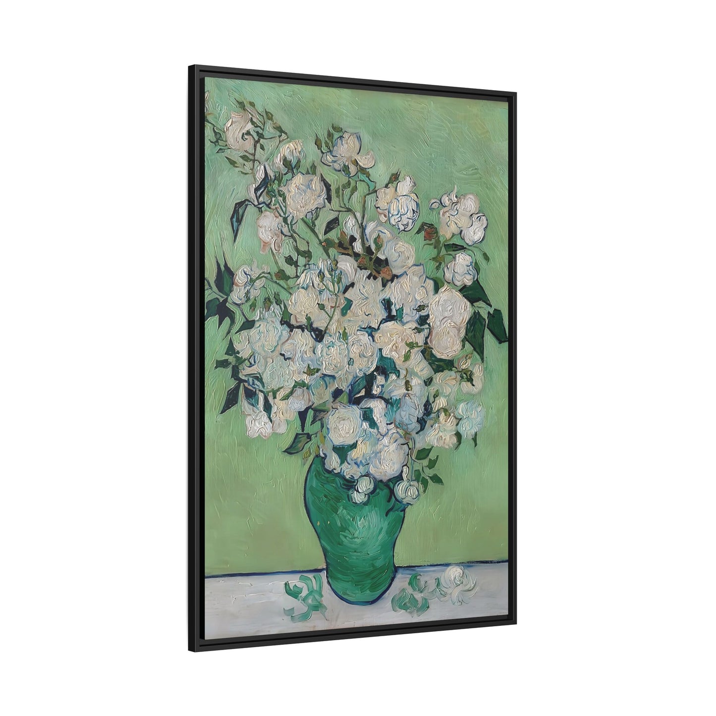 Roses (1890) by Vincent van Gogh / Toile encadrée sur caisse américaine