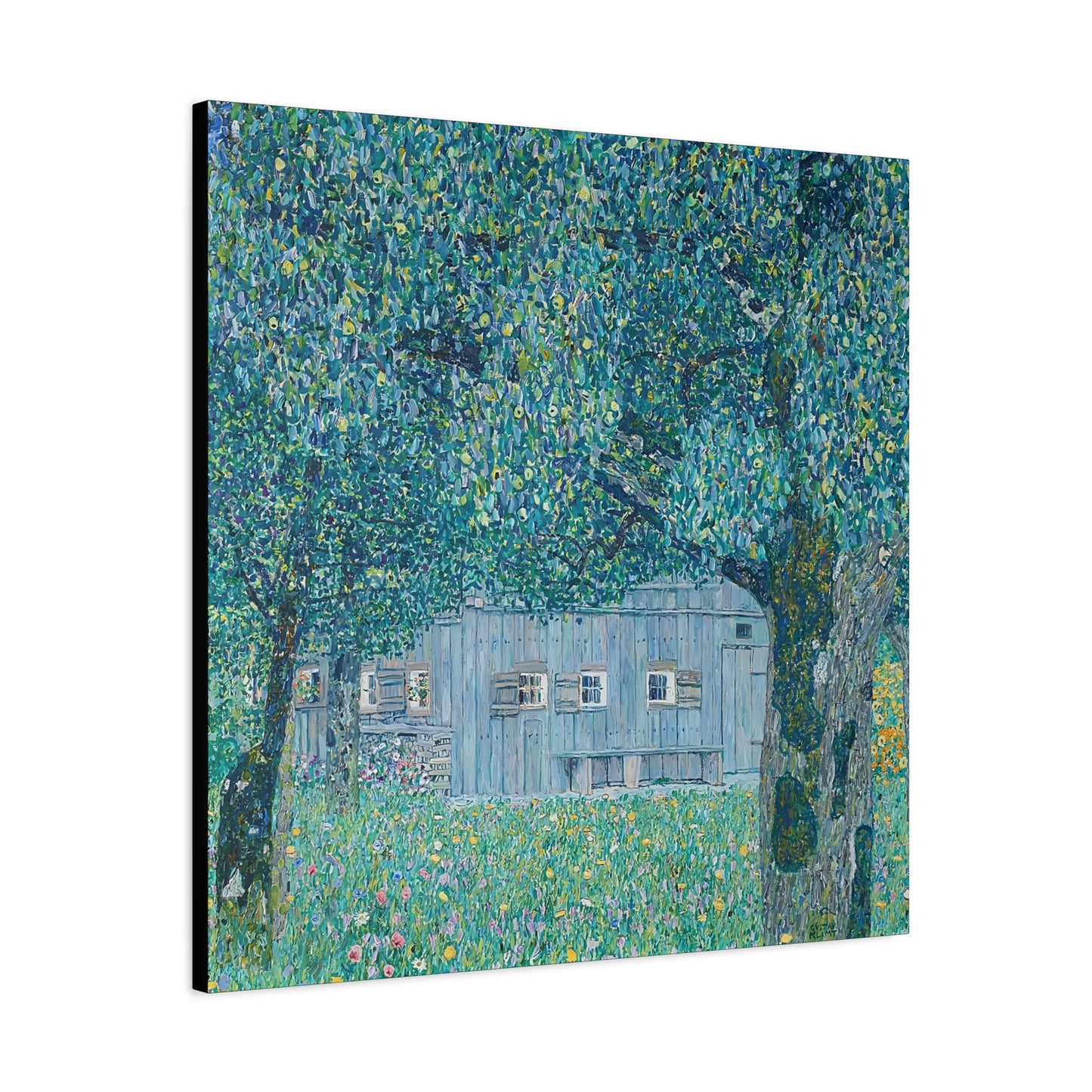 Bauernhaus in Buchberg (1911) by Gustav Klimt / Reproduction Fine Art sur Toile / Flanc Large Epaisseur 3.2 cm - 1.25 inch