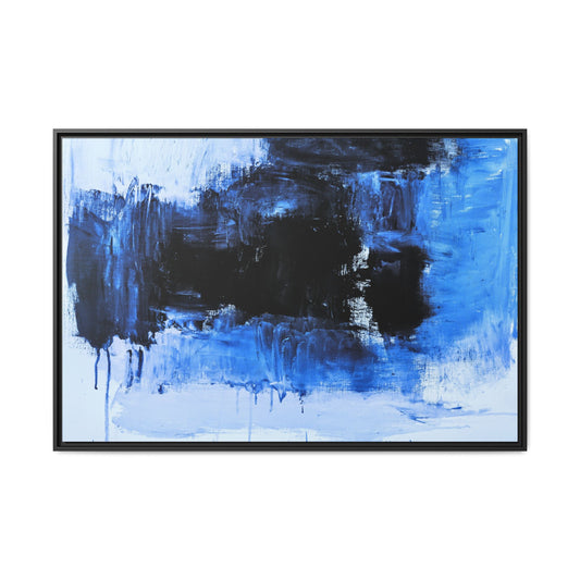 Tableau Beaux Arts Black Ocean "Série Sign Collections" / Toile encadrée sur caisse américaine