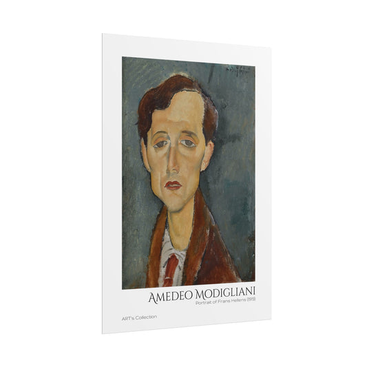 Portrait of Frans Hellens (1919) by Amedeo Modigliani / Affiche imprimée - Série ART's Collection