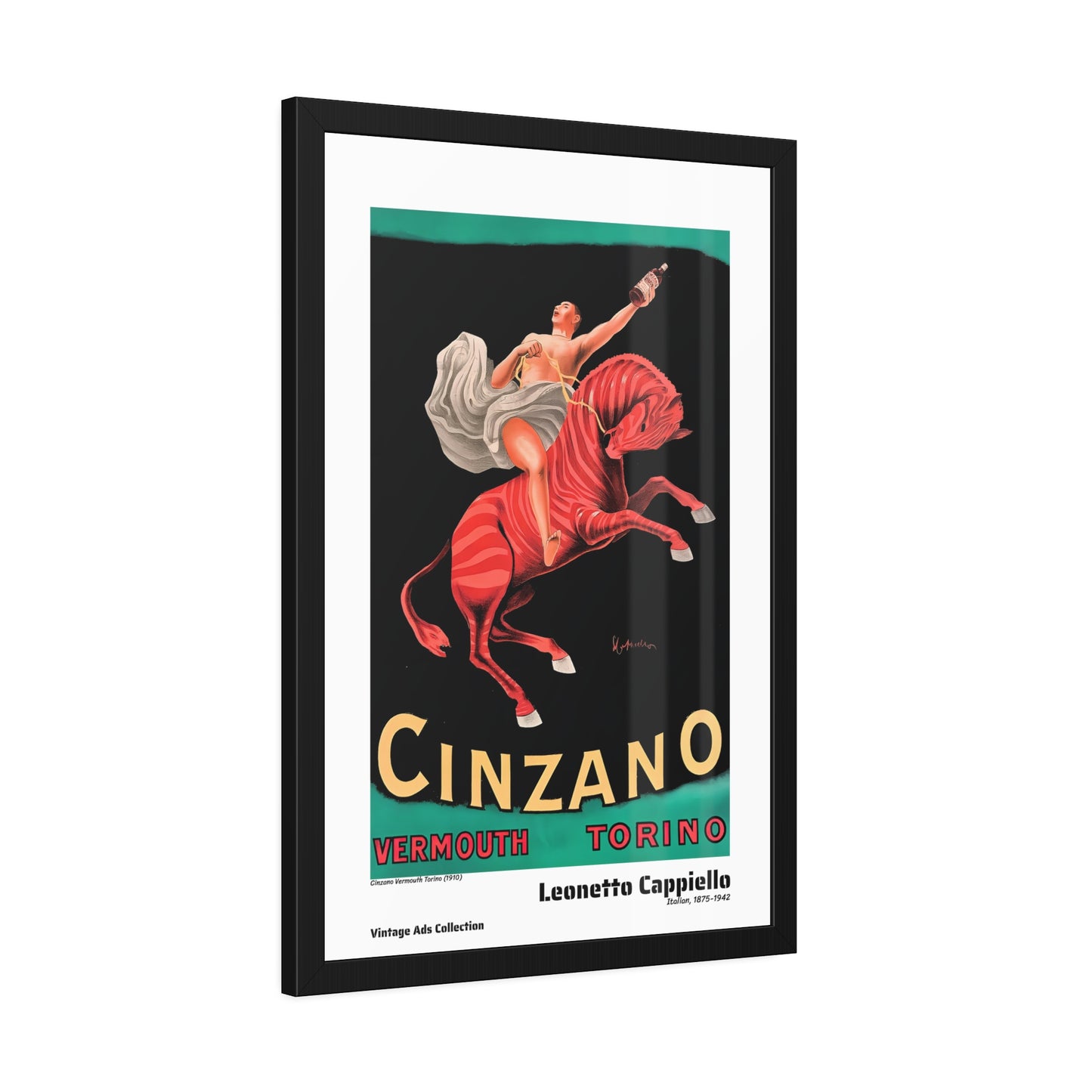 Cinzano Vermouth Torino (1910) by Leonetto Cappiello / Affiche Encadrée Série Vintage Ads Collection