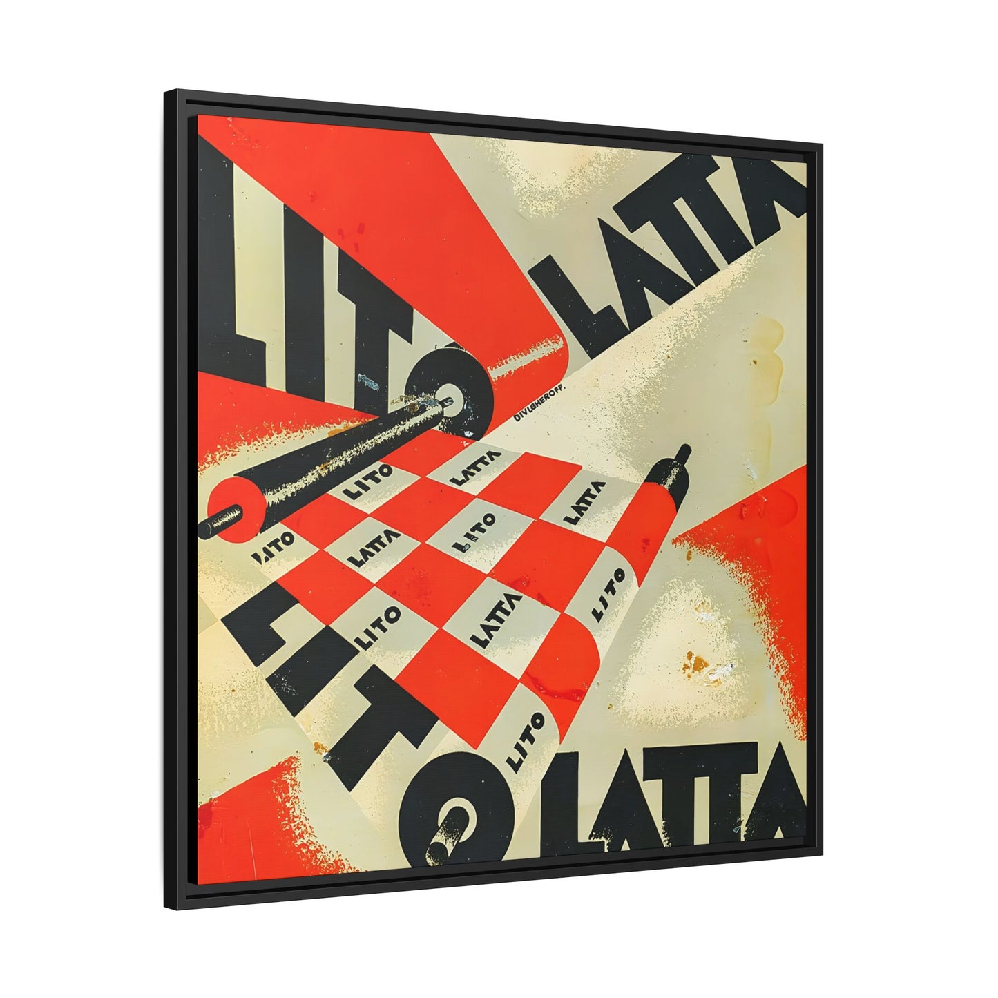 Parole in liberta - futuriste olfattive tattili-termiche Pl. 1 (1932) by Filippo Tommaso / Toile encadrée sur caisse américaine