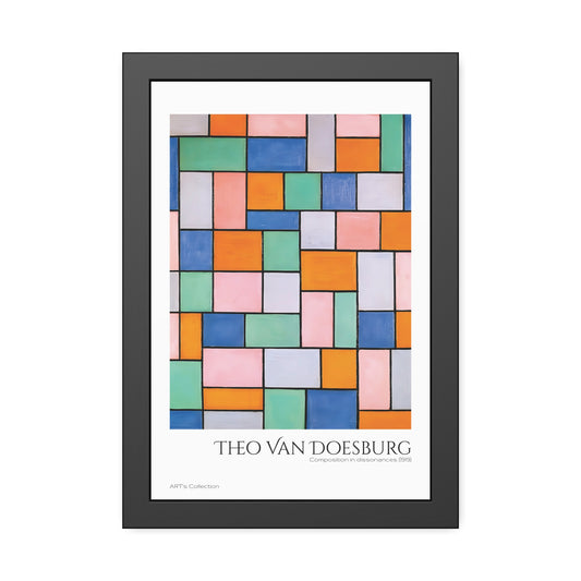 Composition in dissonances (1919) by Theo Van Doesburg / Affiche Encadrée série ART's Collection