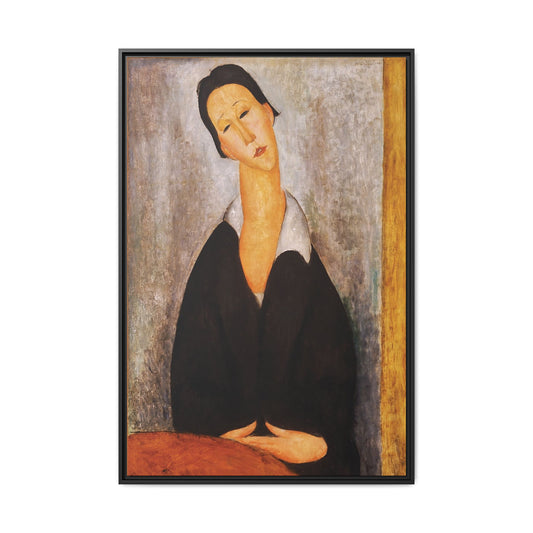Portrait Of A Polish Woman by Amedeo Modigliani / Toile encadrée sur caisse américaine