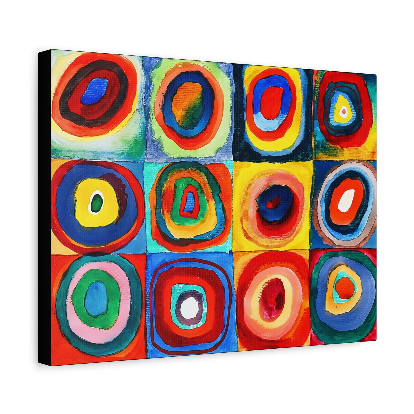 Quadrate mit konzentrischen Ringen (1913) by Wassily Kandinsky / Reproduction Fine Art sur Toile / Epaisseur 3,2cm - 1'25 po