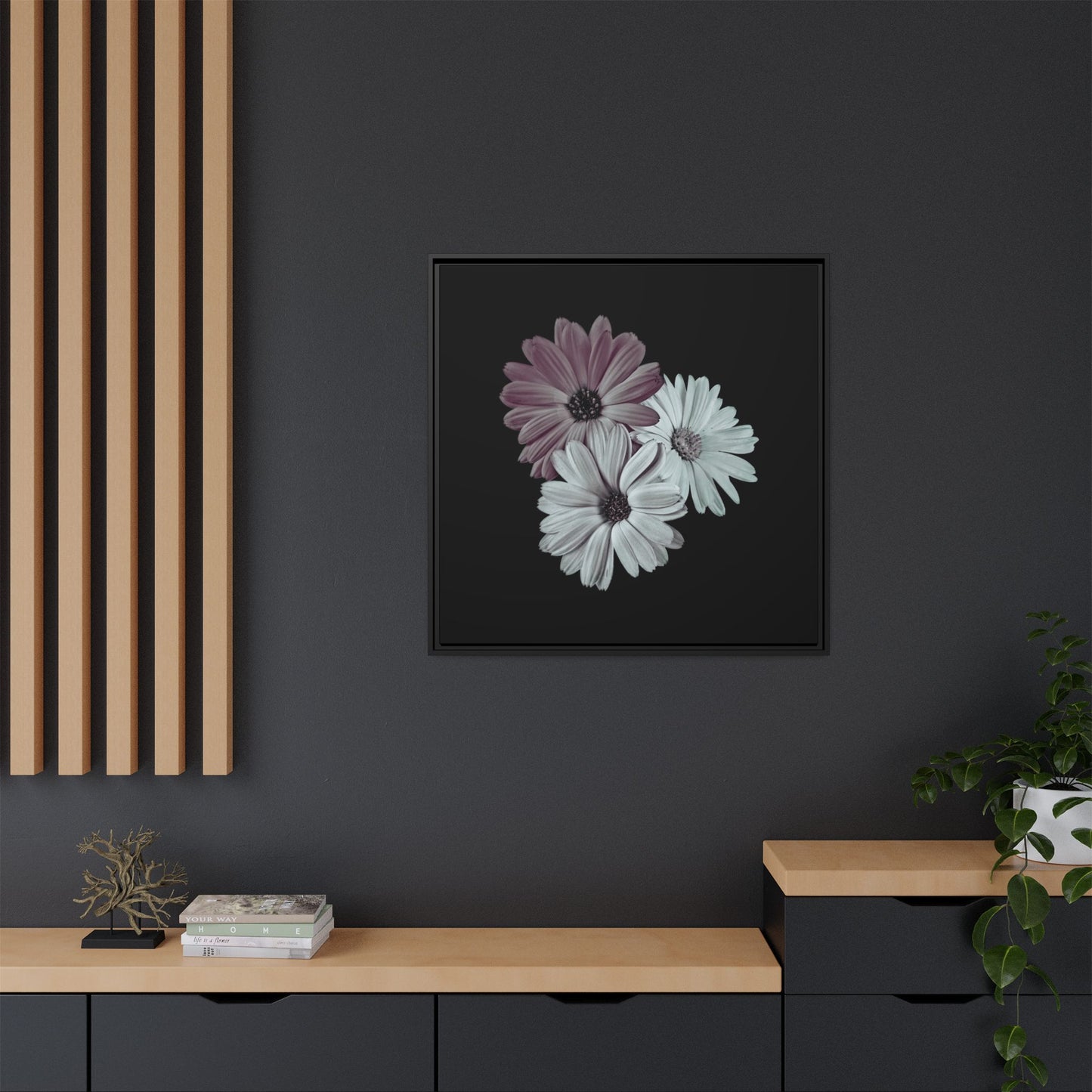 Collection Signature "FLORAL Numéro 5" sur Toile encadrée avec caisse américaine
