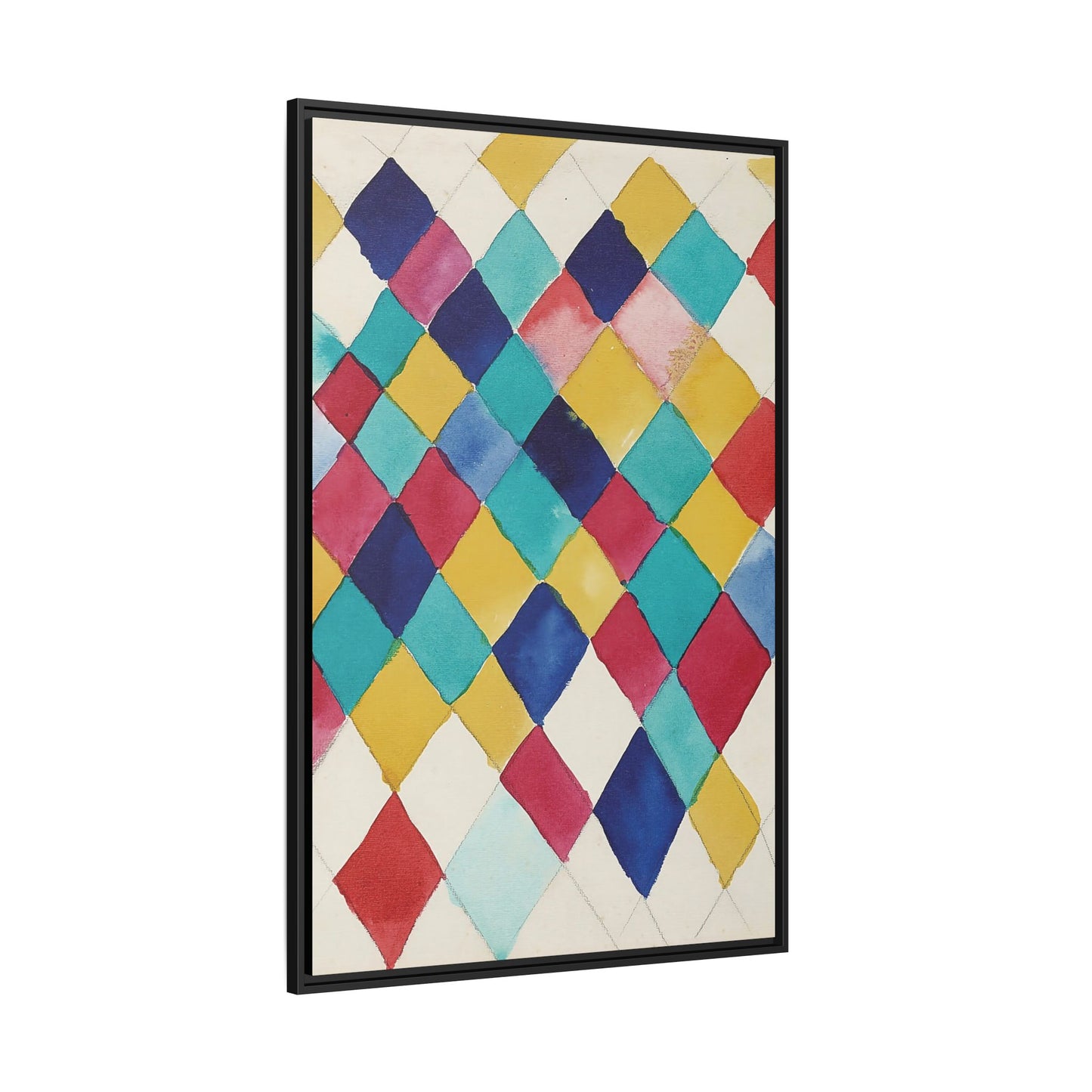 Wassily Kandinsky / Étude des couleurs avec les diamants (1913) / Toile encadrée sur caisse américaine