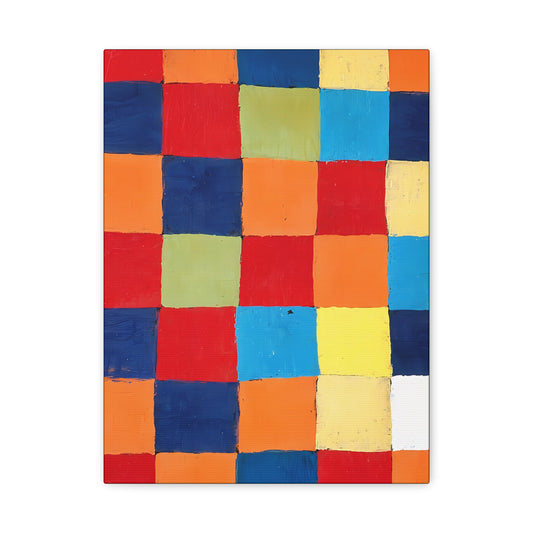 Color chart Qu 1 (1930) by Paul Klee / Reproduction Fine Art sur Toile / Large Epaisseur 3.2 cm - 1.25 inch