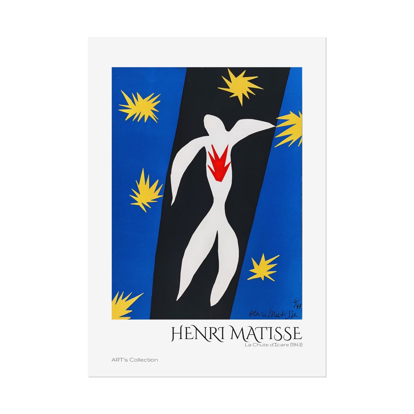 La Chute d'Icare (1943) by Henri Matisse / Affiche imprimée - Série ART's Collection