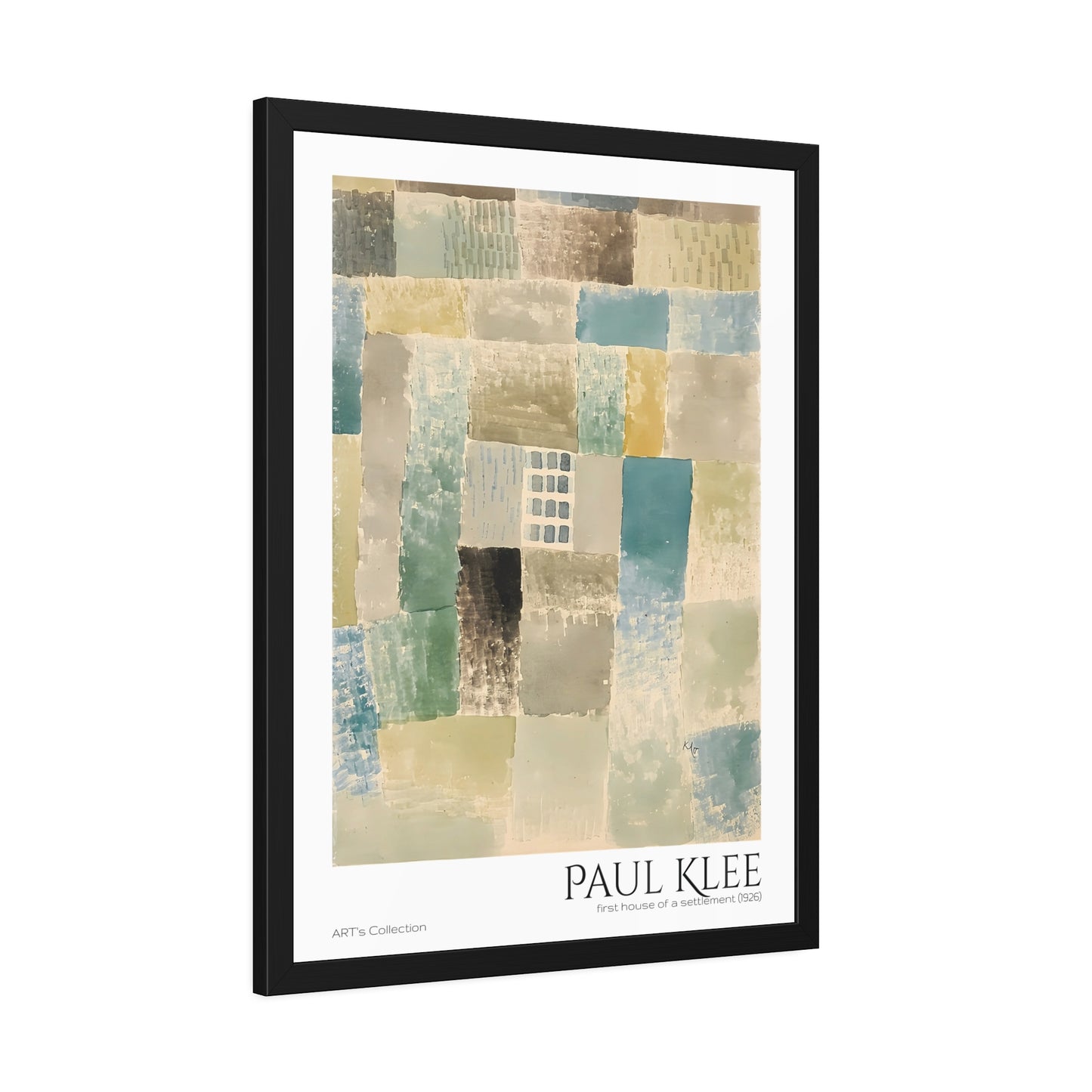 first house of a settlement (1926) by Paul Klee / Affiche Encadrée série ART's Collection