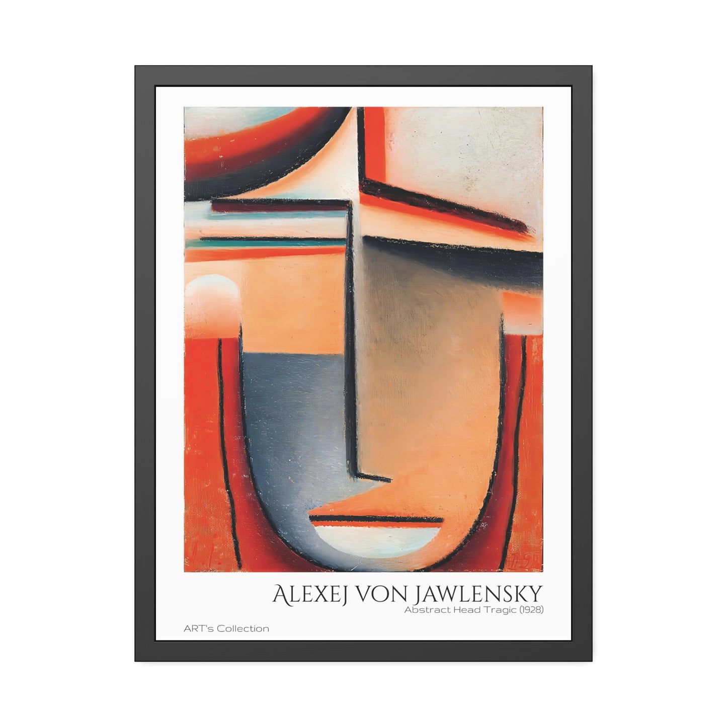 Abstract Head Tragic (1928) by Alexej von Jawlensky / Affiche Encadrée série ART's Collection