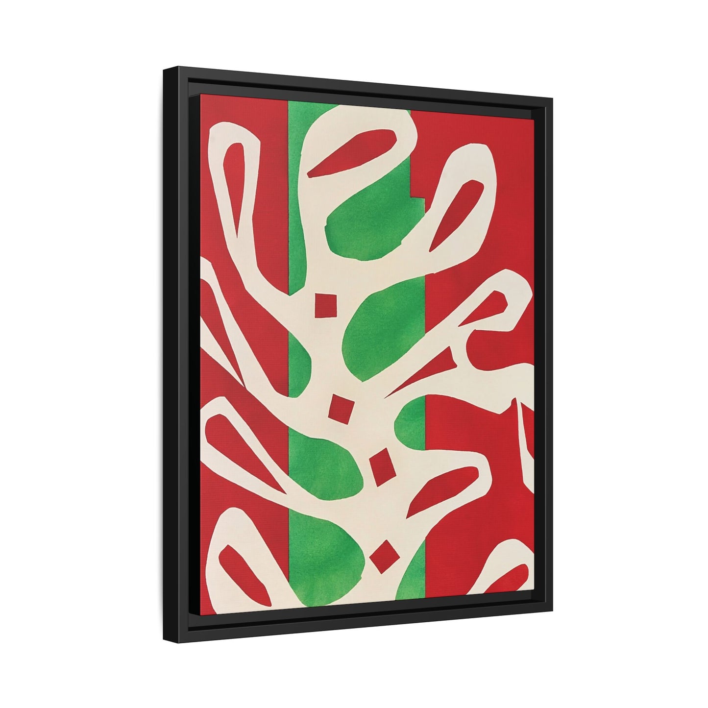 Henri Matisse / Algue blanche sur fond rouge et vert (1947) / Toile encadrée sur caisse américaine