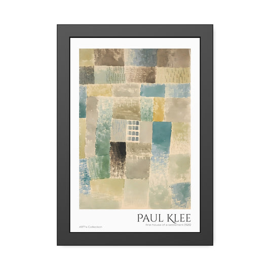 first house of a settlement (1926) by Paul Klee / Affiche Encadrée série ART's Collection