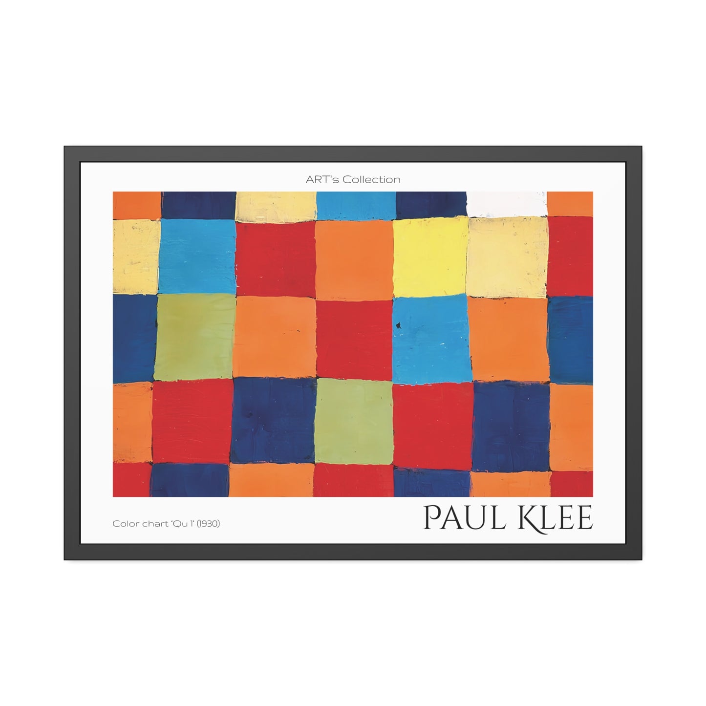 Color chart Qu 1 (1930) by Paul Klee / Affiche Encadrée série ART's Collection
