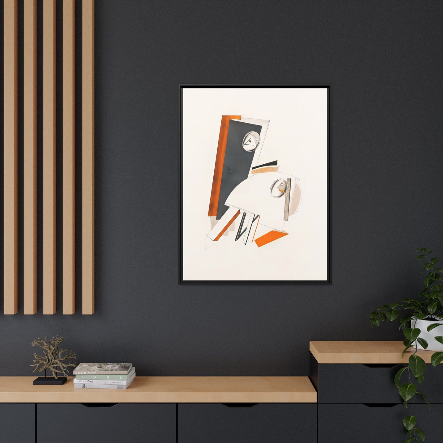 Angstliche (1923) by El Lissitzky / Toile encadrée sur caisse américaine