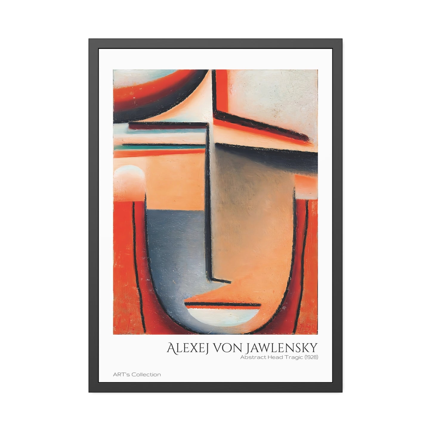 Abstract Head Tragic (1928) by Alexej von Jawlensky / Affiche Encadrée série ART's Collection