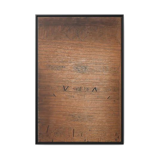 Inscription (1921) by Paul Klee / Toile encadrée sur caisse américaine