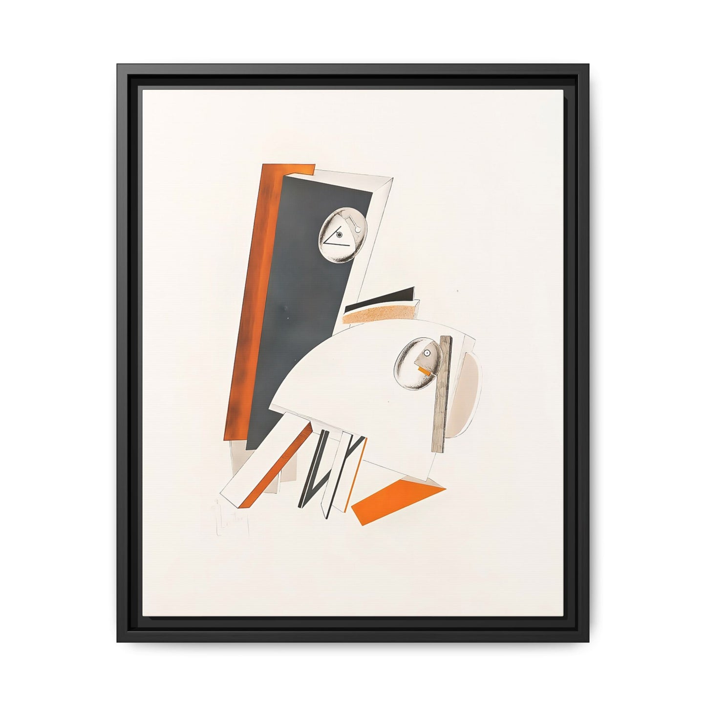Angstliche (1923) by El Lissitzky / Toile encadrée sur caisse américaine