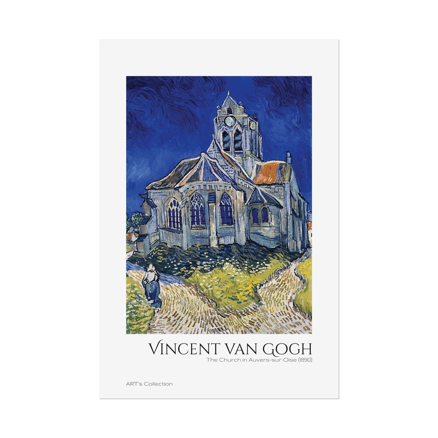 The Church in Auvers-sur-Oise, View from the Chevet (1890) by Vincent van Gogh / Affiche imprimée - Série ART's Collection
