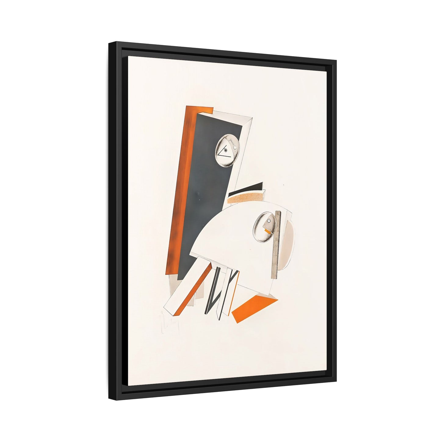 Angstliche (1923) by El Lissitzky / Toile encadrée sur caisse américaine