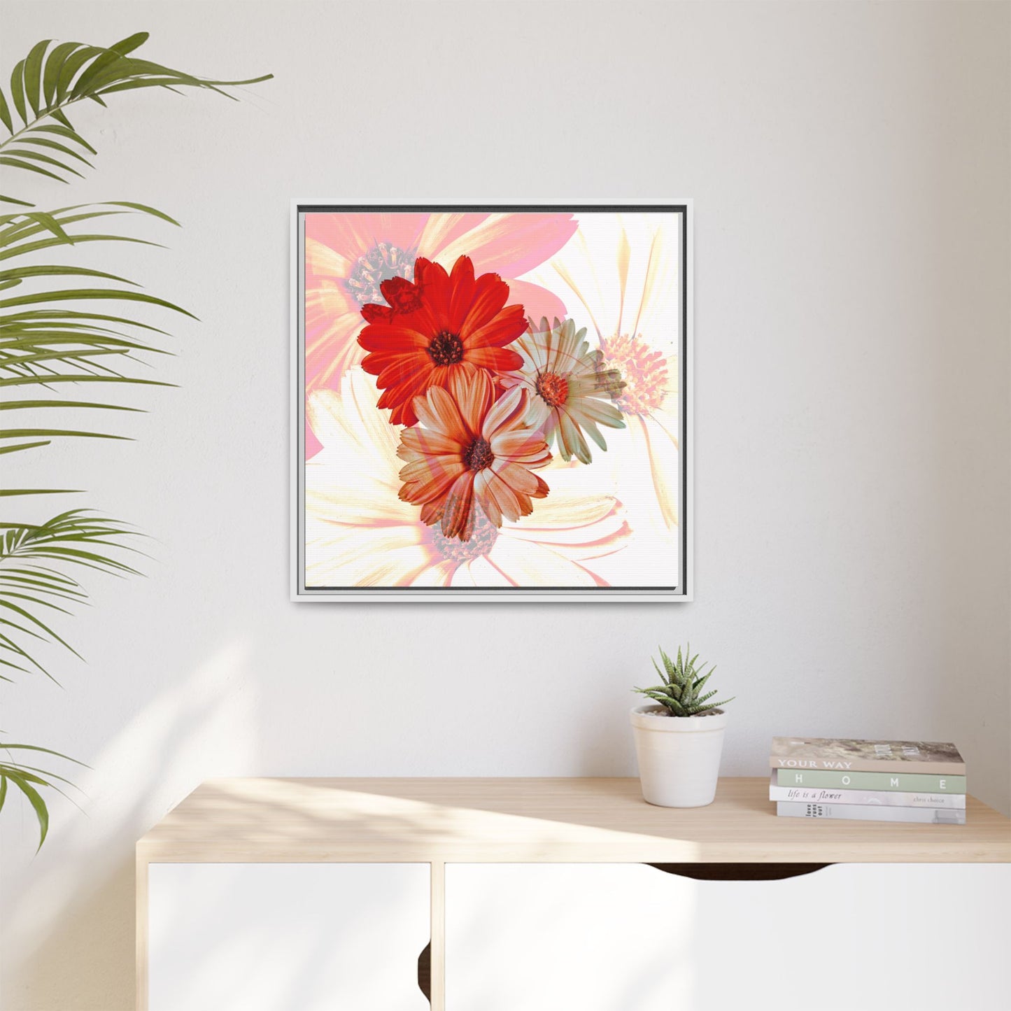 Collection Signature "FLORAL Numéro 18" sur Toile encadrée avec caisse américaine
