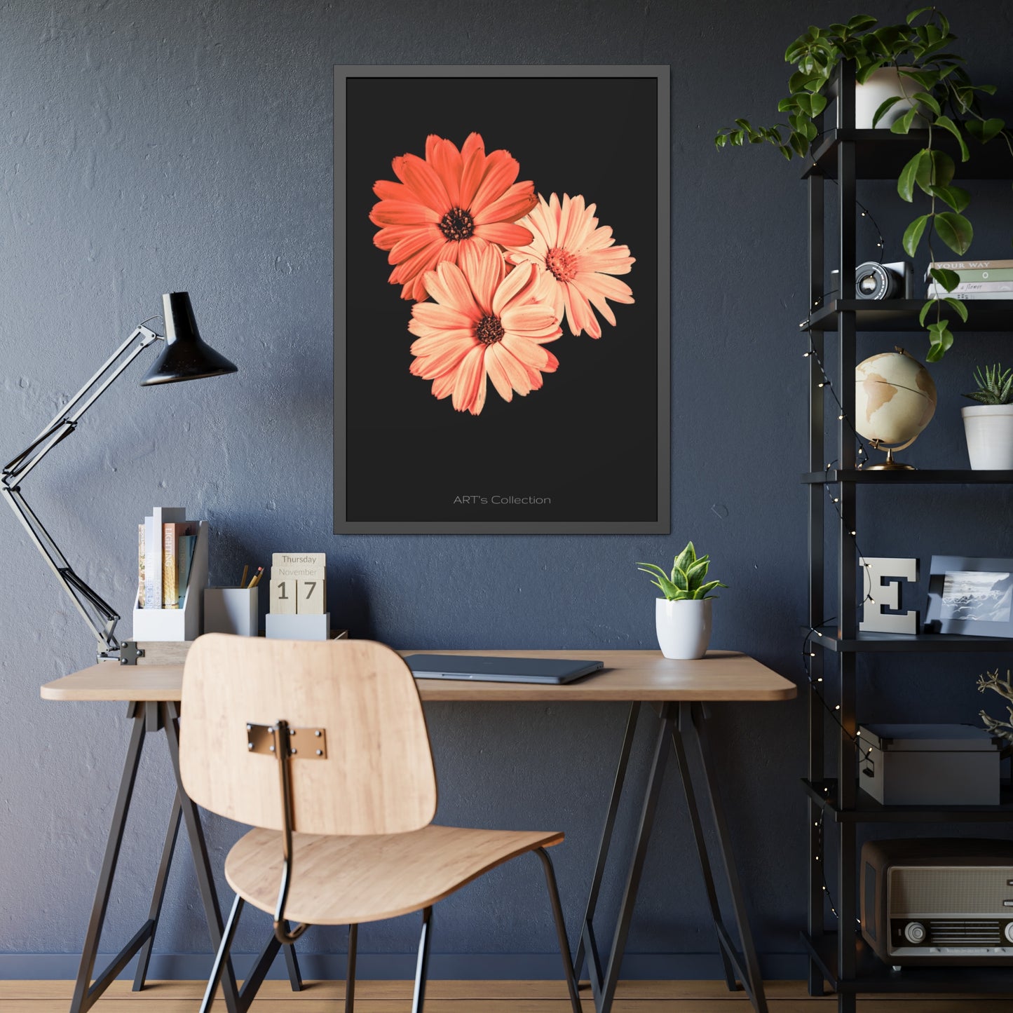 Collection Signature "FLORAL Numéro 6" sur Affiche Encadrée série ART's Collection