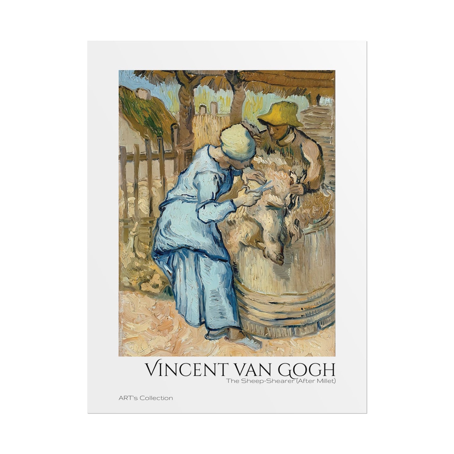 The Sheep-Shearer (After Millet) by Vincent van Gogh / Affiche imprimée - Série ART's Collection