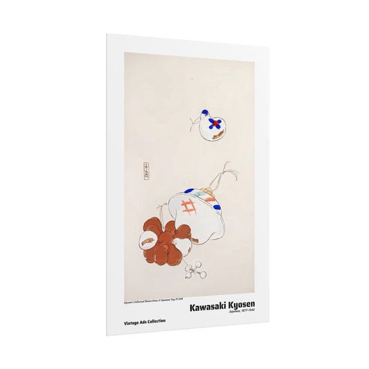 Kyosen's Collected Illustrations of Japanese Toys Pl.008 (1919) by Kawasaki Kyosen / Affiche imprimée - Série Vintage Ads Collection