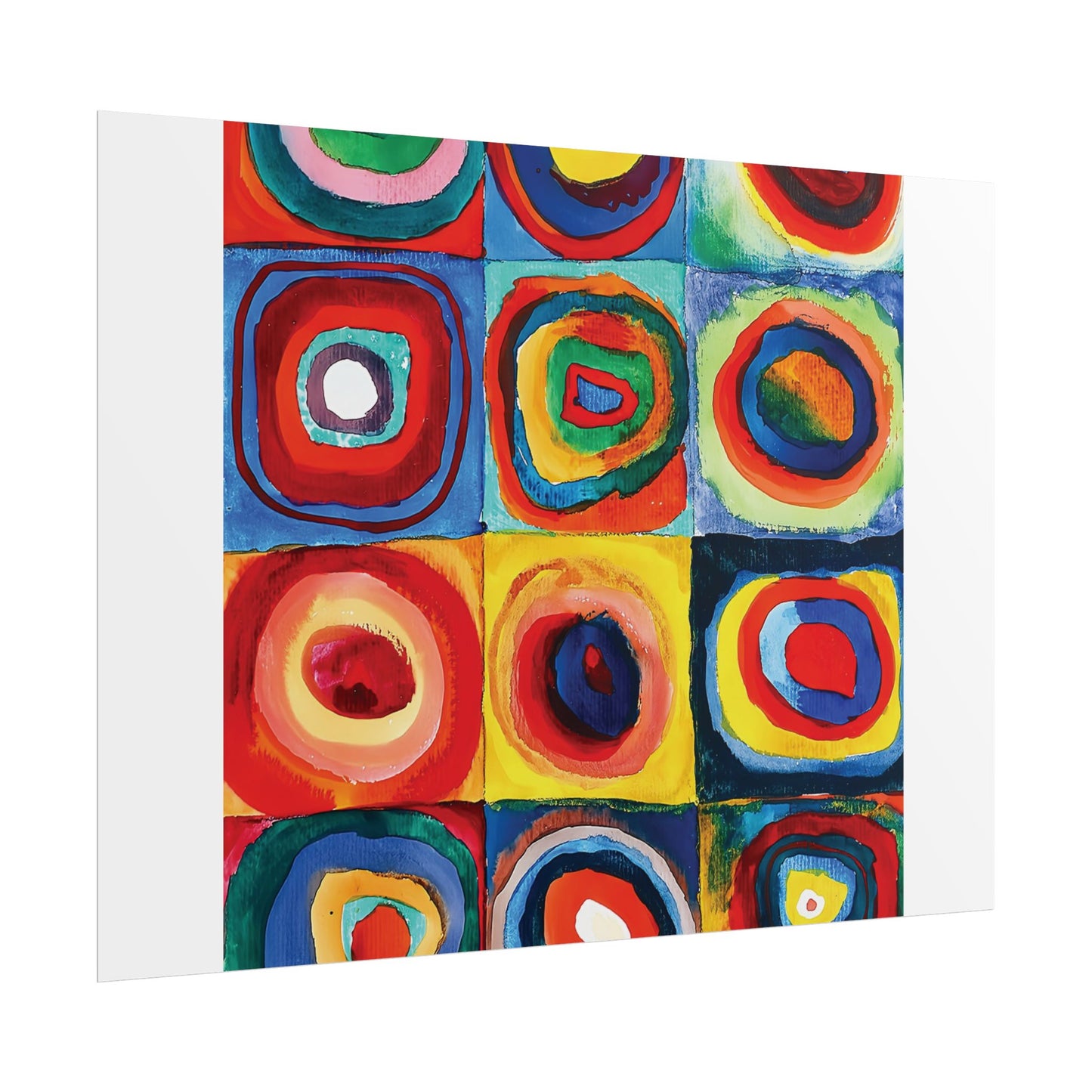 Quadrate mit konzentrischen Ringen (1913) by Wassily Kandinsky / Affiche imprimée - Série ART's Collection