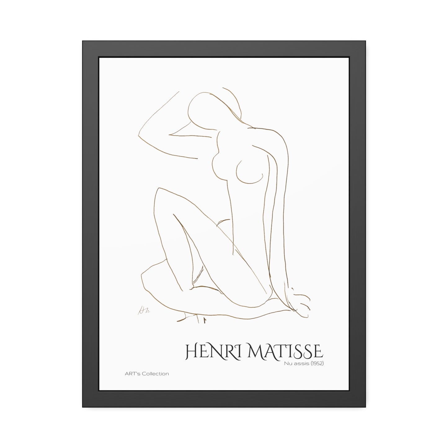Nu assis (1952) by Henri Matisse / Affiche Encadrée série ART's Collection
