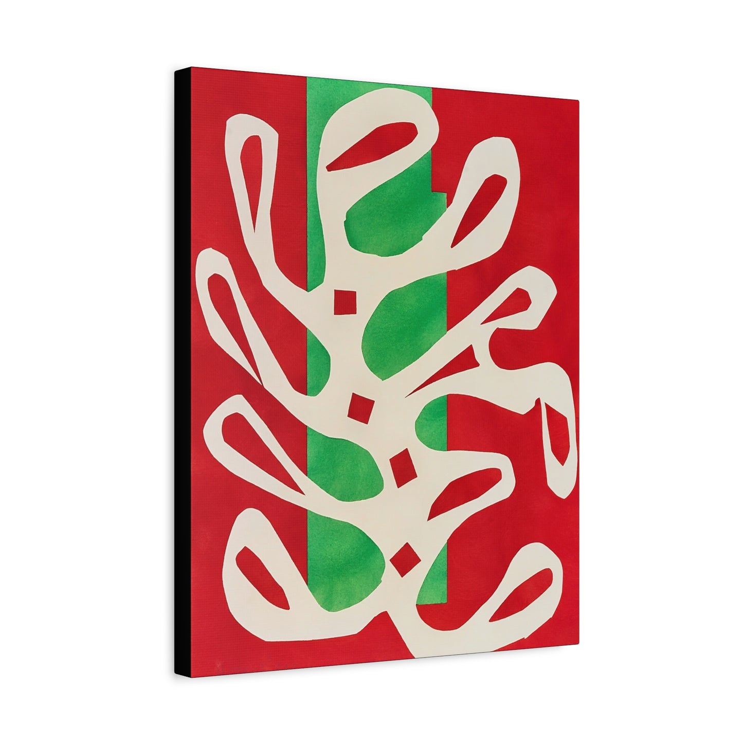 Henri Matisse / Algue blanche sur fond rouge et vert (1947) / Reproduction Fine Art sur Toile / Epaisseur 3.2 cm - 1.25 inch