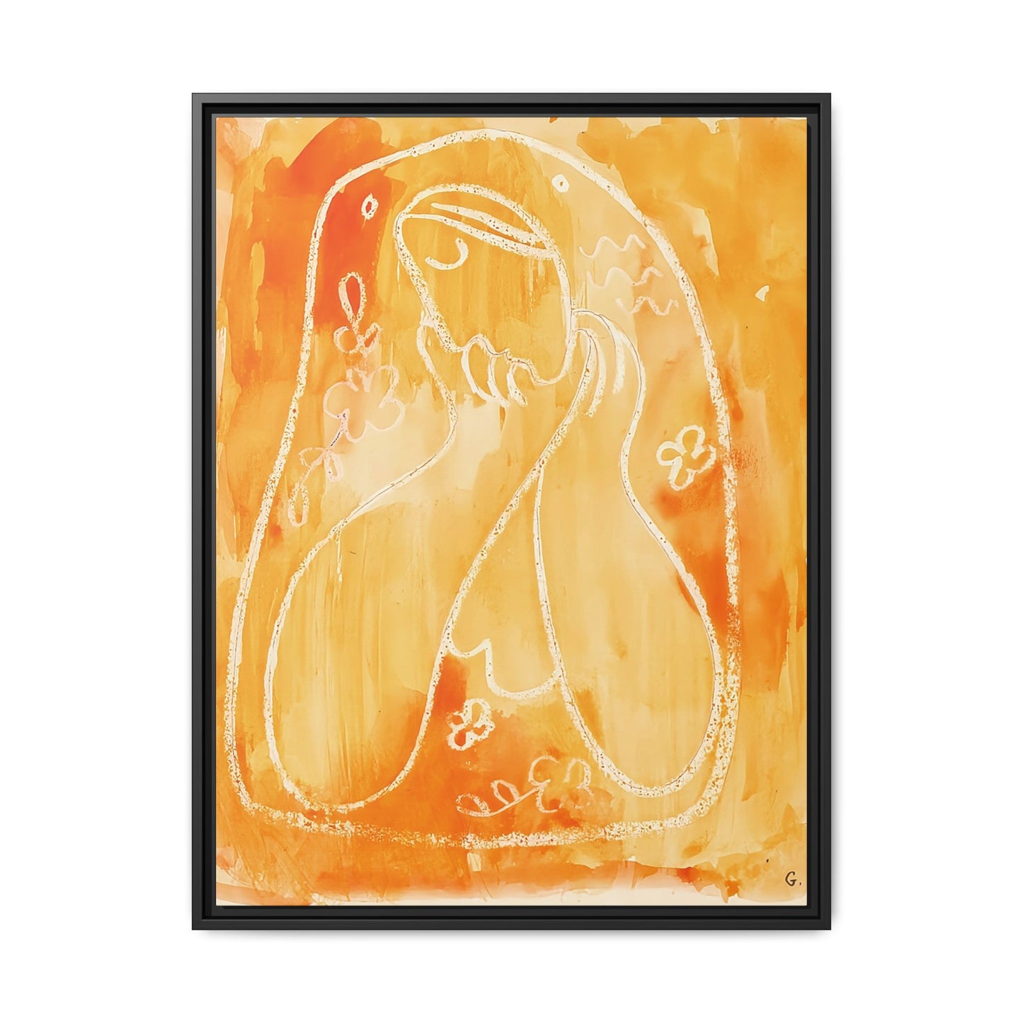 Thoughtful (1937-1938) by Mikulás Galanda / Toile encadrée sur caisse américaine