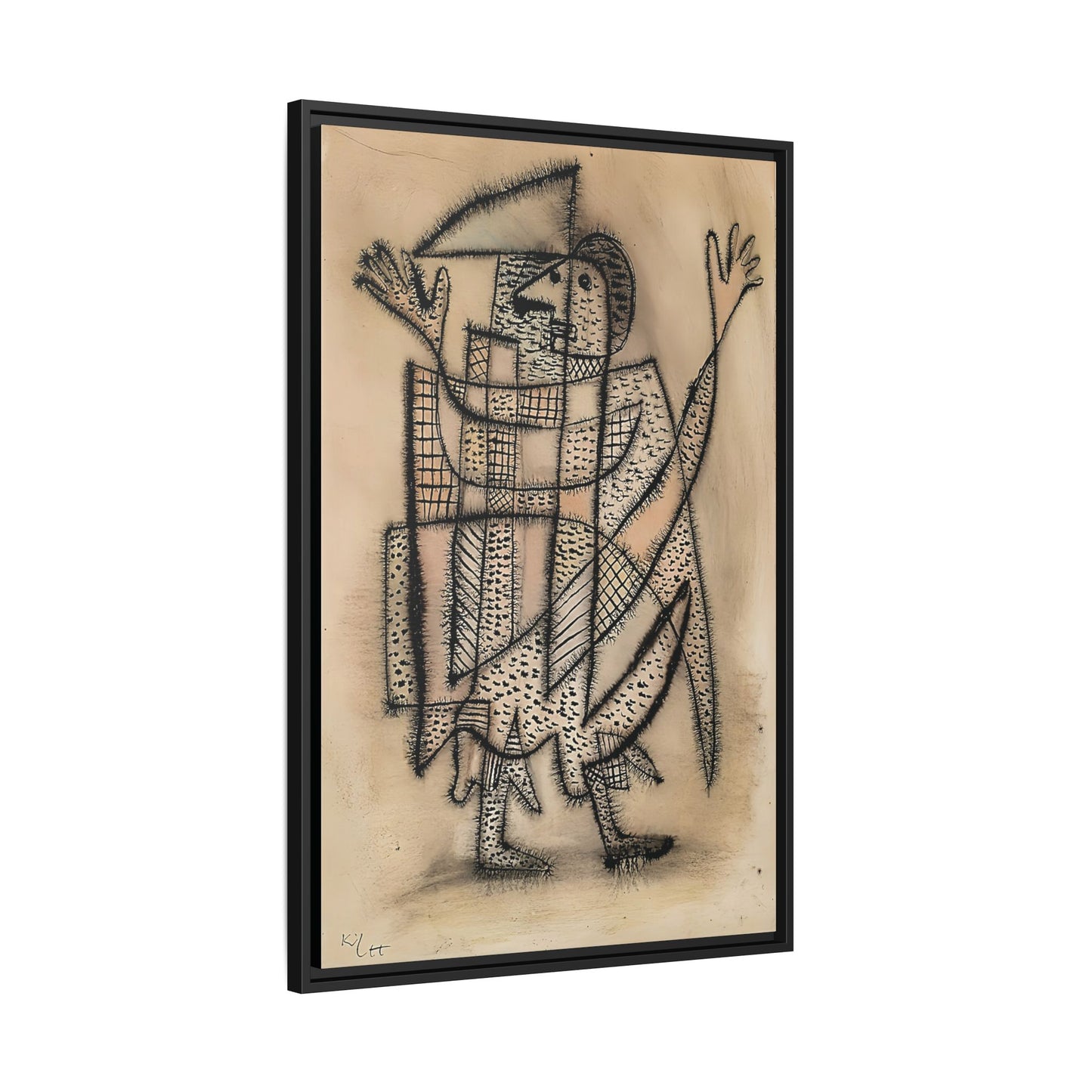 Maske mit Sense (1927) by Paul Klee / Toile encadrée sur caisse américaine