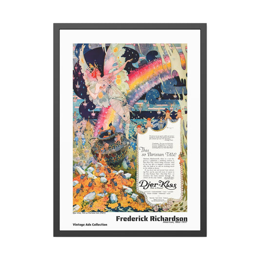 Djer-Kiss, This so Parisian talc (1921) by Frederick Richardson / Affiche Encadrée Série Vintage Ads Collection