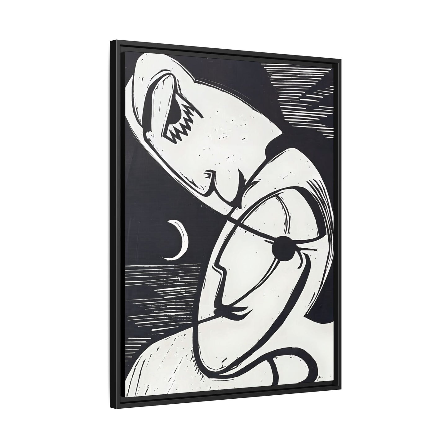 The Kiss (1930) by Ernst Ludwig Kirchner / Toile encadrée sur caisse américaine