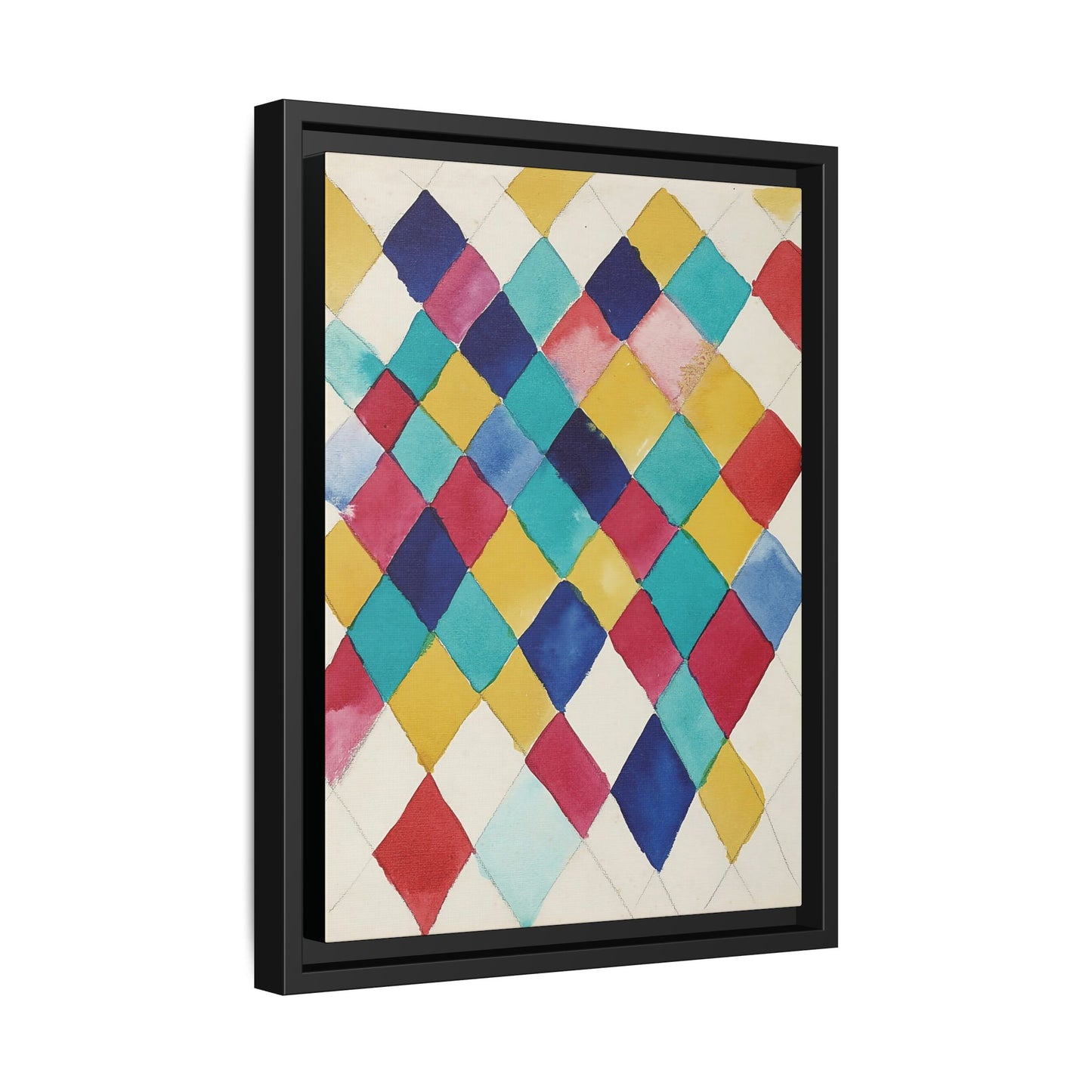 Wassily Kandinsky / Étude des couleurs avec les diamants (1913) / Toile encadrée sur caisse américaine