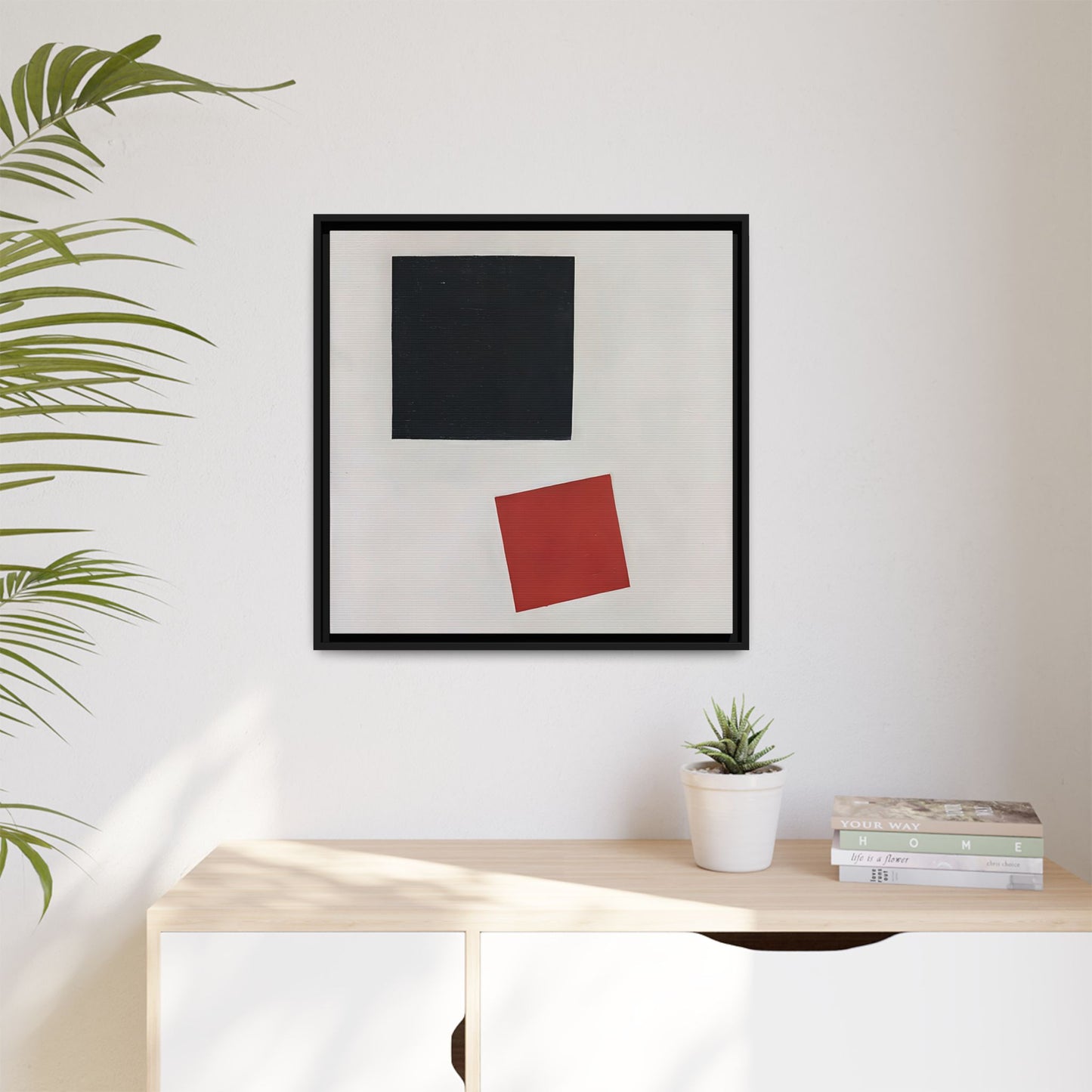 Black Square and Red Square (1915) by Kazimir Malevich / Toile encadrée sur caisse américaine