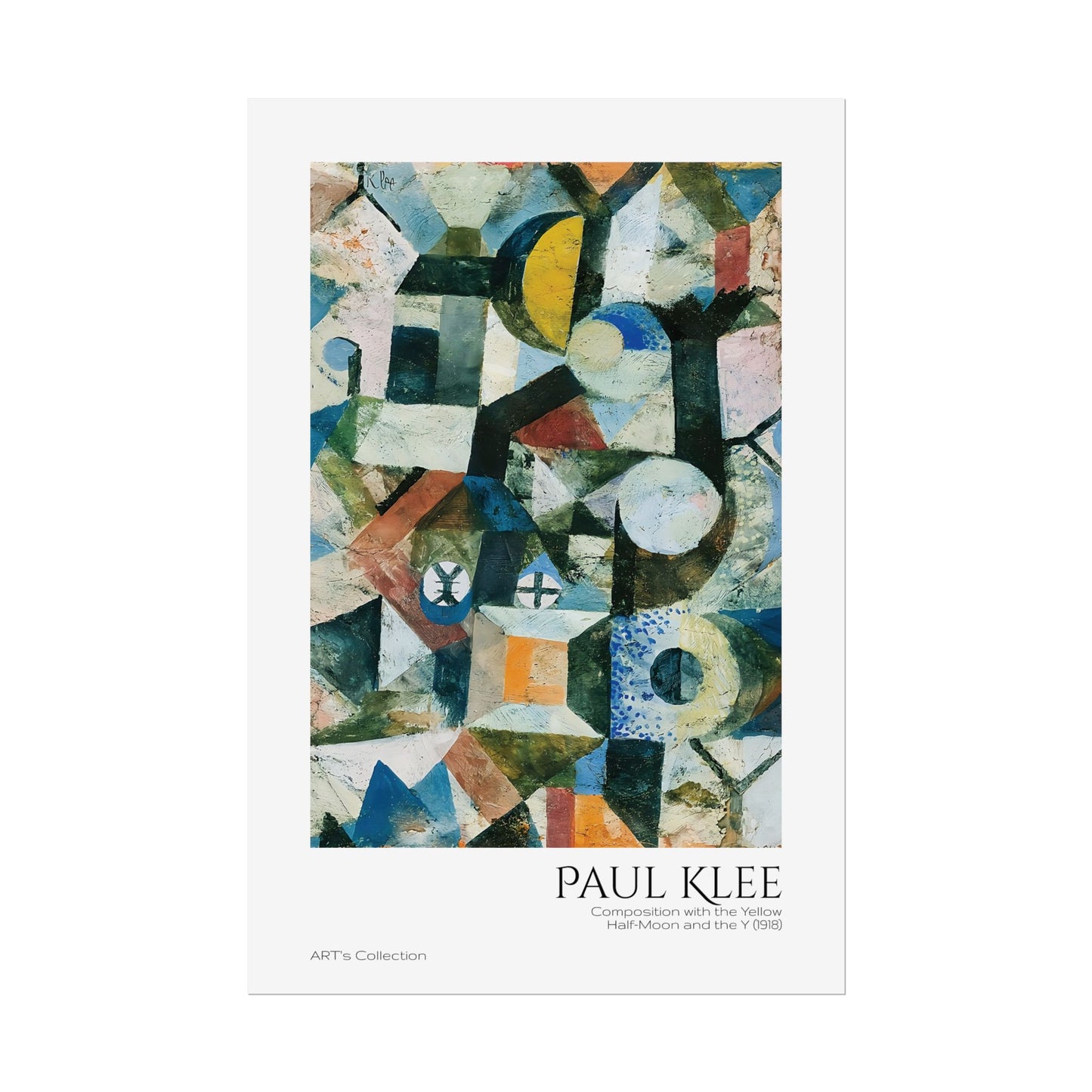 Composition with the Yellow Half-Moon and the Y (1918) by Paul Klee / Affiche imprimée - Série ART's Collection