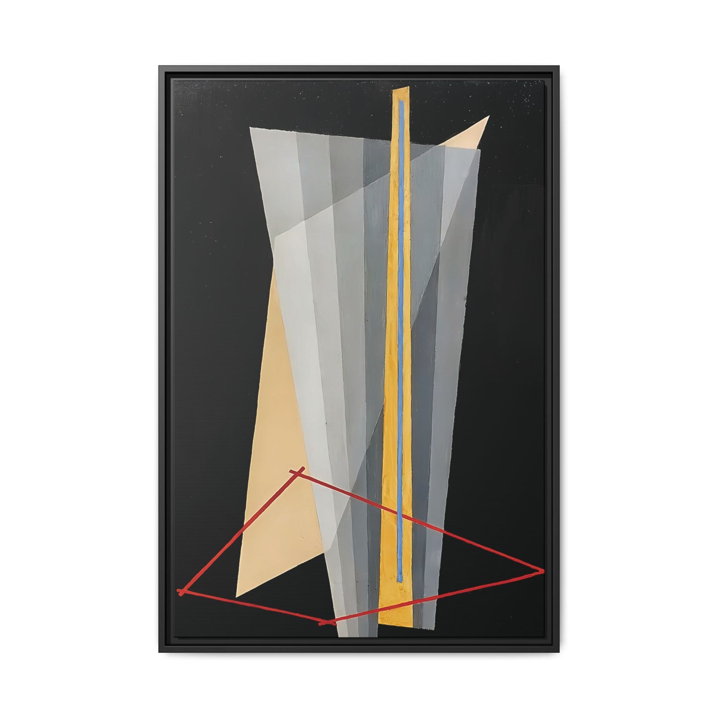 Construction (1922) by László Moholy-Nagy / Toile encadrée sur caisse américaine