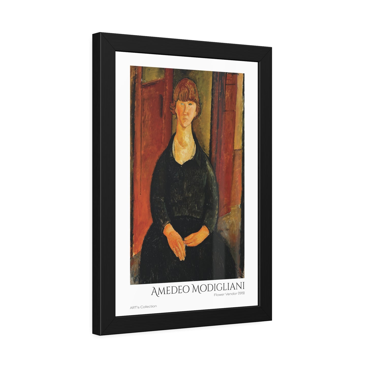 Flower Vendor (1919) by Amedeo Modigliani / Affiche Encadrée série ART's Collection
