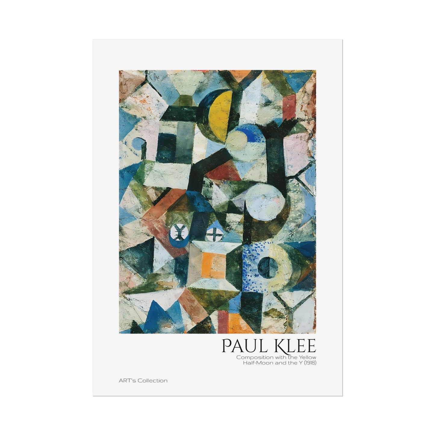 Composition with the Yellow Half-Moon and the Y (1918) by Paul Klee / Affiche imprimée - Série ART's Collection