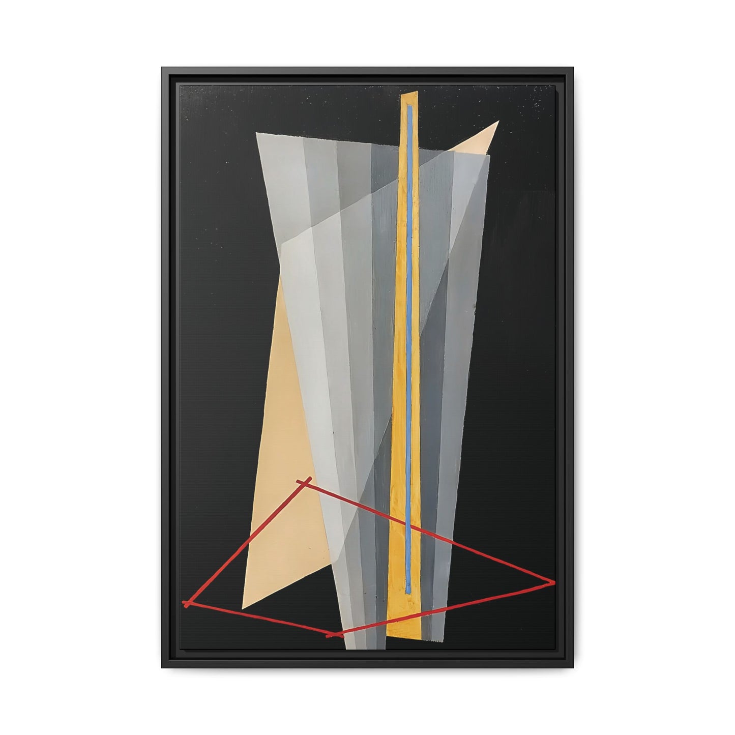 Construction (1922) by László Moholy-Nagy / Toile encadrée sur caisse américaine