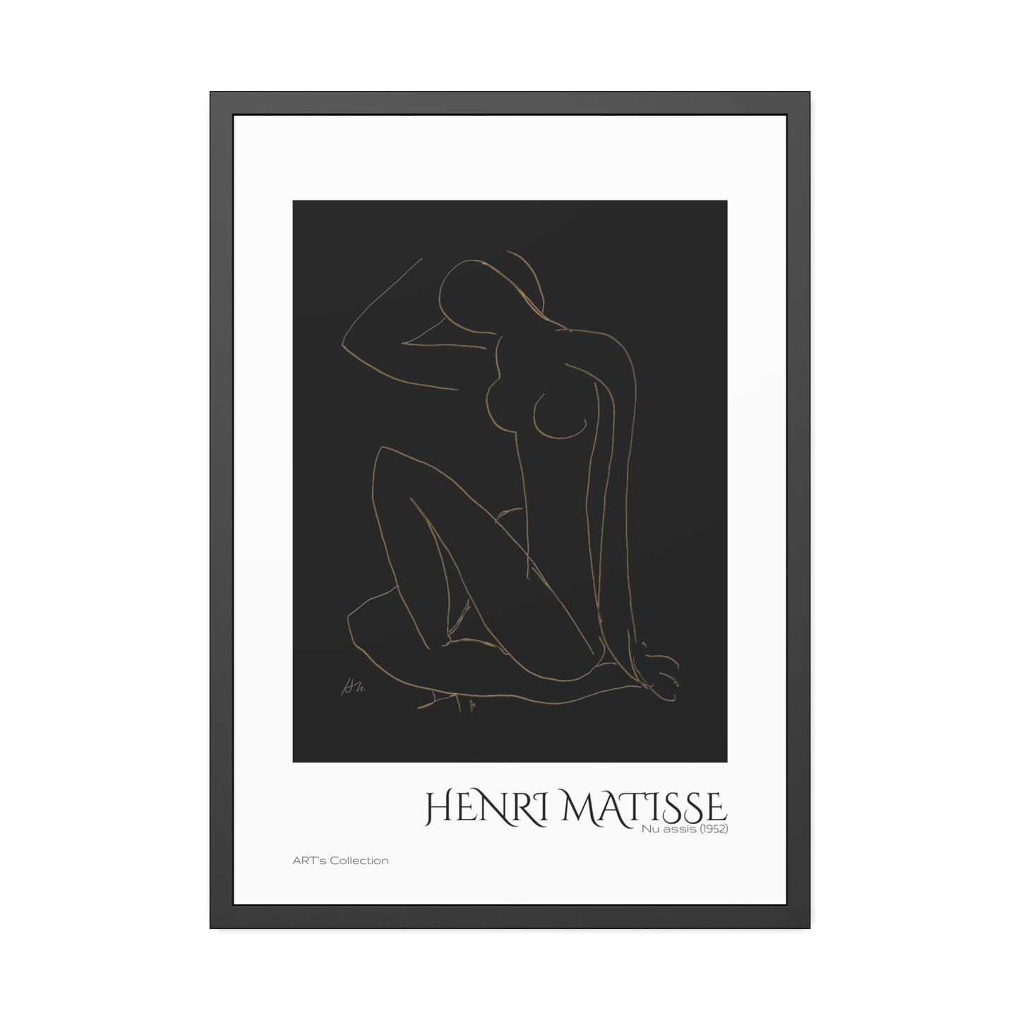 Nu assis (1952) by Henri Matisse version imposition / Affiche Encadrée série ART's Collection