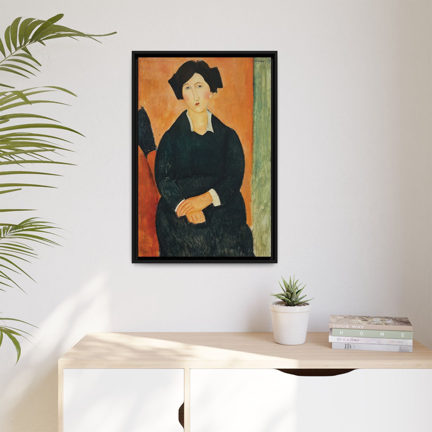 The Italian (1917) by Amedeo Modigliani / Toile encadrée sur caisse américaine
