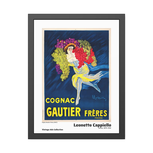 Cognac Gautier Frères (1907) by Leonetto Cappiello / Affiche Encadrée Série Vintage Ads Collection